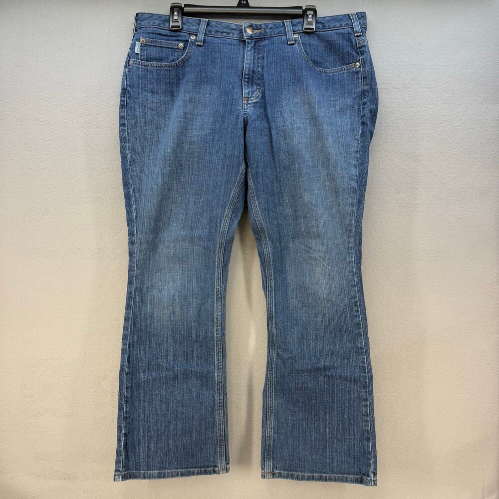 Carhartt Jeans Women's 14x30 Blue Curvy Fit Straight Leg Western Work Wear